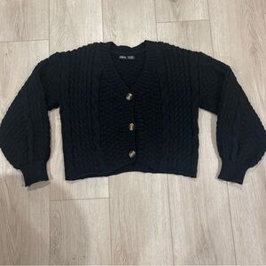 Black sweater/cardigan for women.